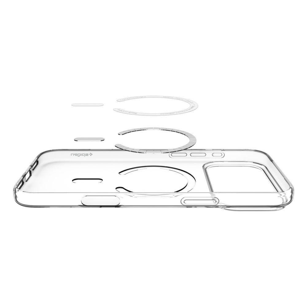Etui pokrowiec na iPhone 17 Pro Max MagSafe Liquid Crystal - przezroczysto-białe