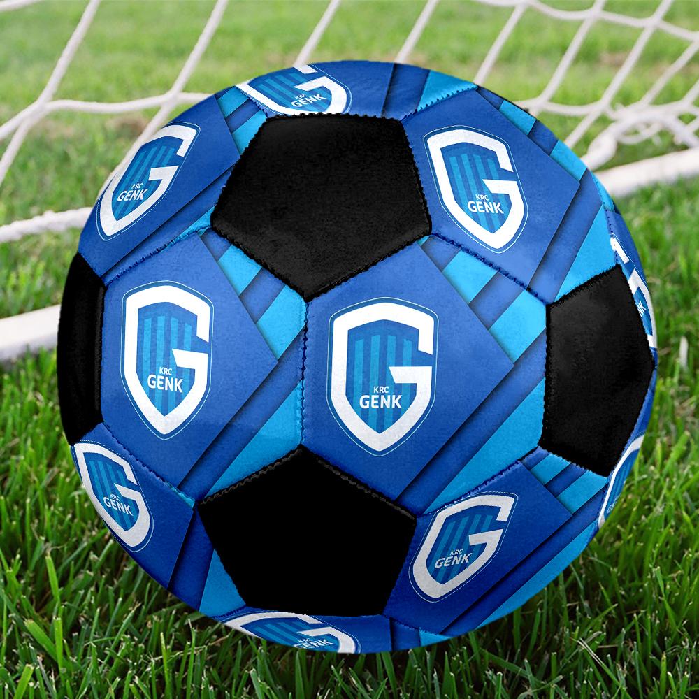 SIZE 5 KRC Genk Soccer Ball Colorful All Ages Machine Stitched PVC Competition Ready Durable High-Bounce
