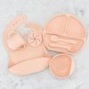 Children's Silicone Feeding Plate Set - Divided Three-Section Baby Plate