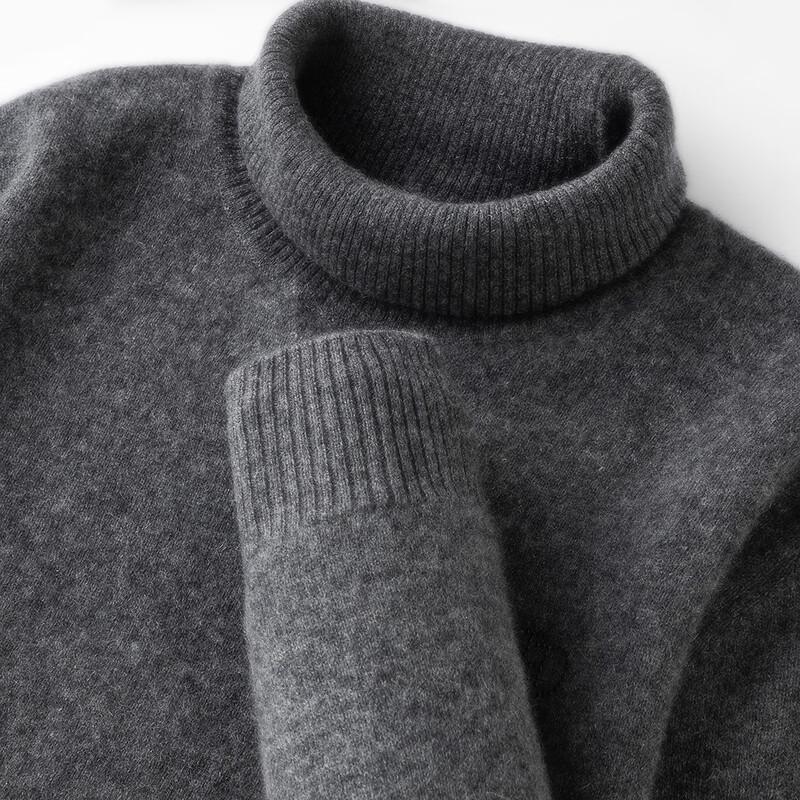 FAPAI Men's Reversible Turtleneck Cashmere Sweater