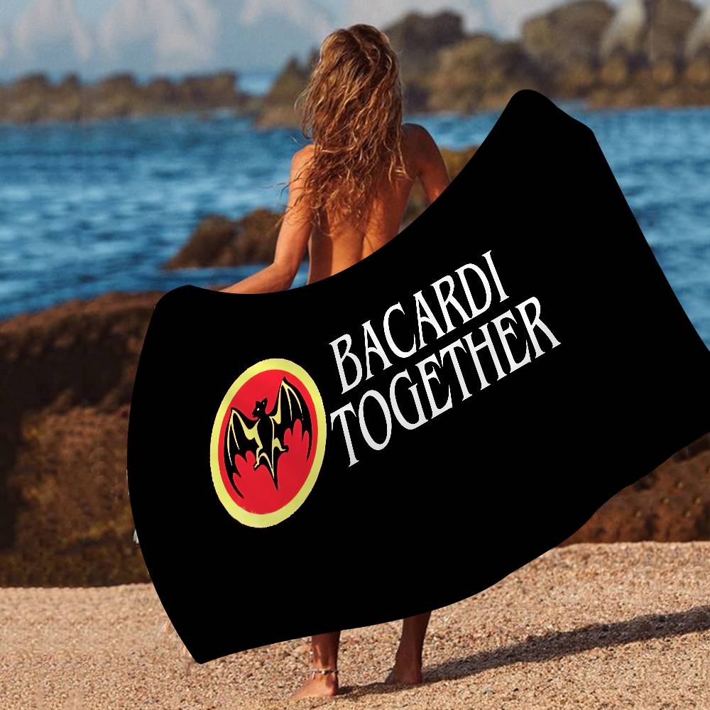 Bacardis Beer Microfiber Beach Towel Absorbent Quick Dry Soft Yoga Swimming Resort Mountain Climbing Towel