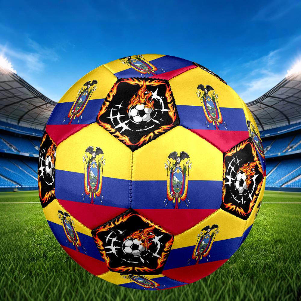 1 pz Pallone da Calcio Tema Sportivo Ecuadoriano Taglia 5 Professionale Partita Allenamento Calcio Sport Indoor & Outdoor Leggero Durevole c6612