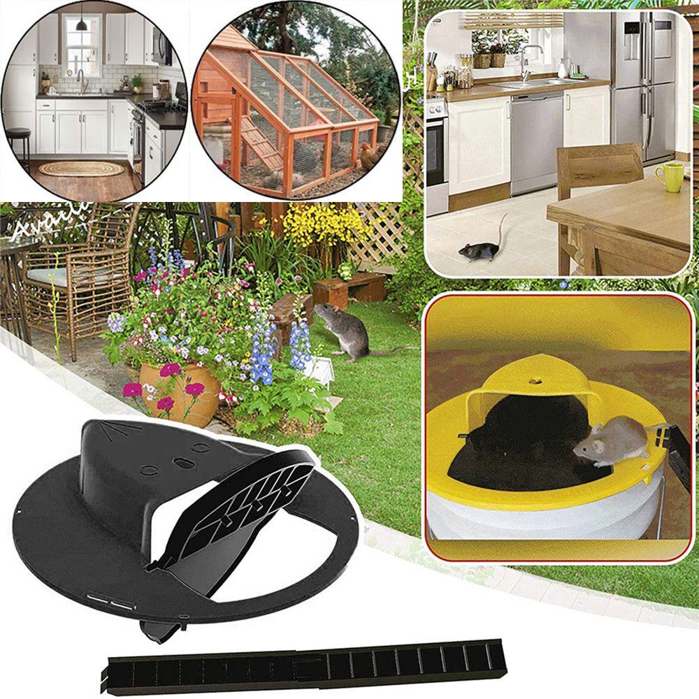 Stevige muizenval met plastic emmerdeksel voor muizen en ratten, veilig en effectief.