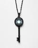 Classic Moon Goddess And Star Glass Necklace With Alloy Pendant For Women And Men