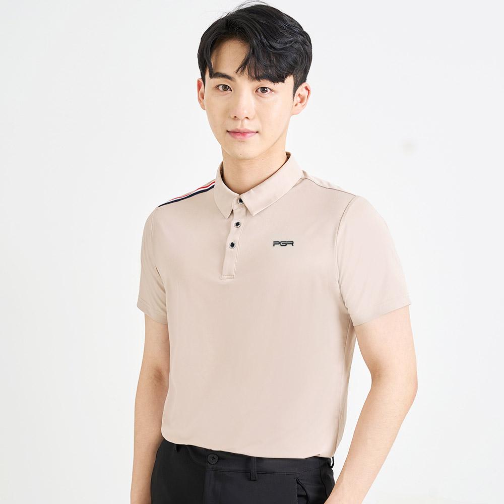 PGR Short Sleeve Collared T-Shirt Beige Gt-3303