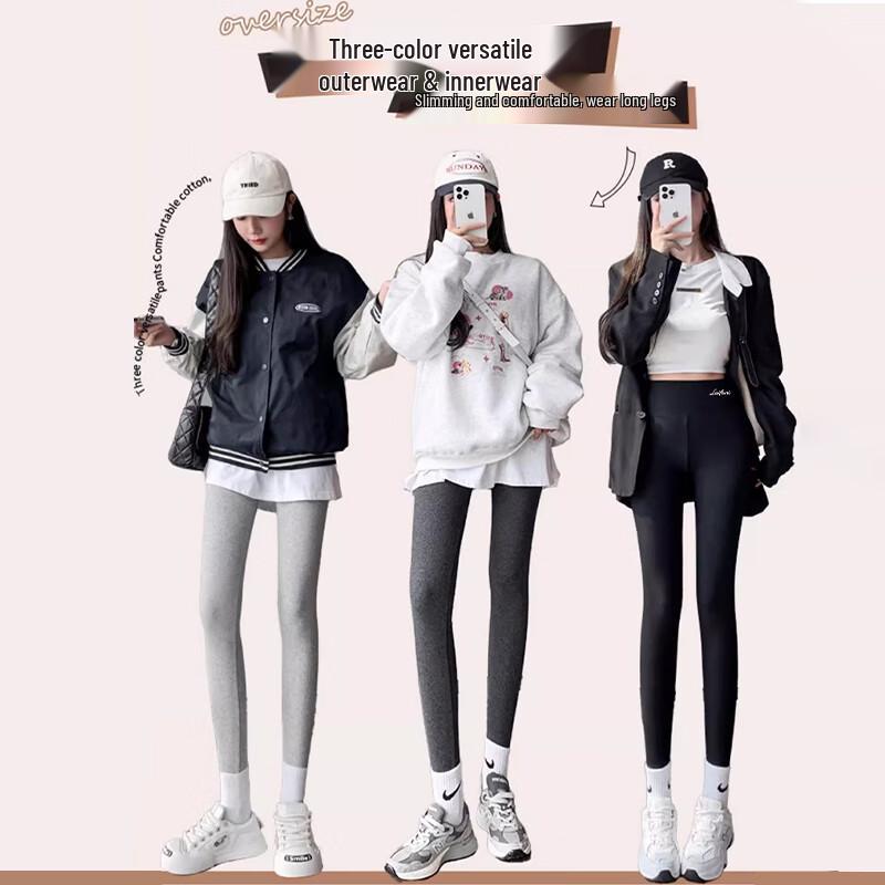 Langsha Women's Ribbed High-Waist Slimming Stirrup Leggings