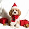2Pcs/Set Christmas Dog Scarf Collar Warm Dog Bandana Scarf Cozy Pet Neck Warmer  for Puppy Kitten