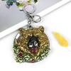 Cute Bear Head Keychain Mold Unique Key Chains Bag Pendant Resin Casting Mould DIY Silicone Molds for Craft Lovers