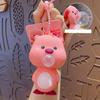 Cartoon Cute Loopy Beaver Doll Squeeze Blow Bubble Keychain Bag Pendant Decompression Toys Car Key Chain Hanging Ornaments Gifts