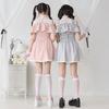 Ruffled Off-the-Shoulder Blouse, Pink, Size M, Landmine Style, Sickly Cute, Mass-Produced, Dream View