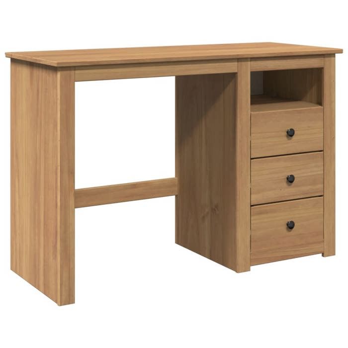 VidaXL Bureau Panama 112x45x75 cm bois massif de pin, bureau de travail, bureau d'étude, bureau à domicile, bureau 4016389