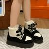 Womens Snow Boots 2024 Hot Sale Style Casual Lace-up Design Women's Thick Sole Ankle Boots Plush Warm Classic Winter Botas Mujer