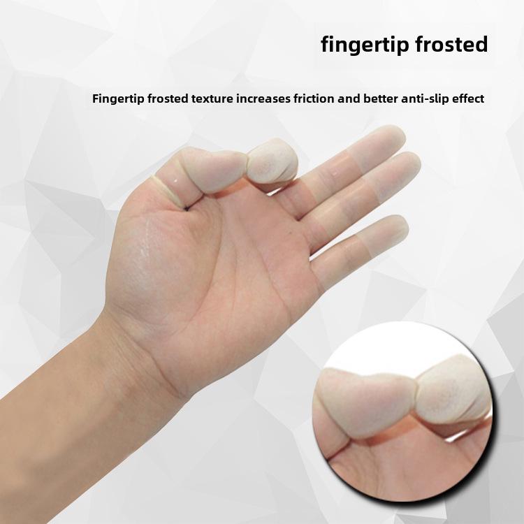 Ultratunna Transparenta Frostade Fingerskydd - Engångs, Puderfria Gummi Fingerskydd