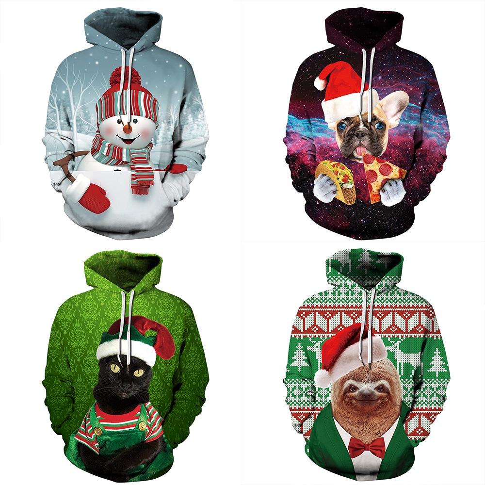 Luxuriously Comfortable Men Women Christmas Hoodie With Snowman 3d Print Design