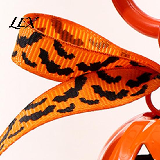 Hanging Pumpkin Bell Keychain Halloween Keychain, Hollow Head Key Ring Decorative with Ribbon Bow, Backpacks Charm for Holiday Party Decoration