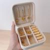 PU Leather Jewelry Box Accessory Organizer with Soft Velvets Interior Storage Case for Earrings Bracelets Necklaces