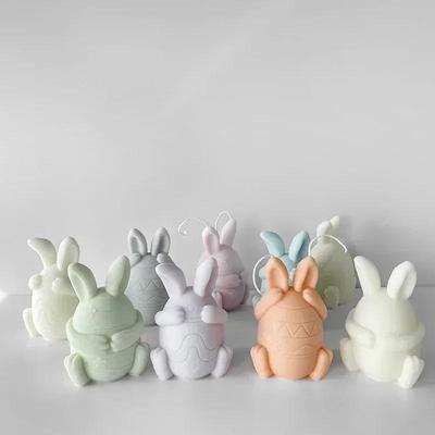 Easter Bunny Candle Silicone Mold Creative Shape DIY Egg Scented Candle Plaster Ornament Handmade Gifts Rabbit Home Decor