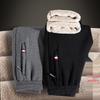 Men's Plus Velvet Thickened Lambskin Casual Pants - Autumn/Winter, Large Size, Loose Fit, Cuffed, Straight, and Warm.