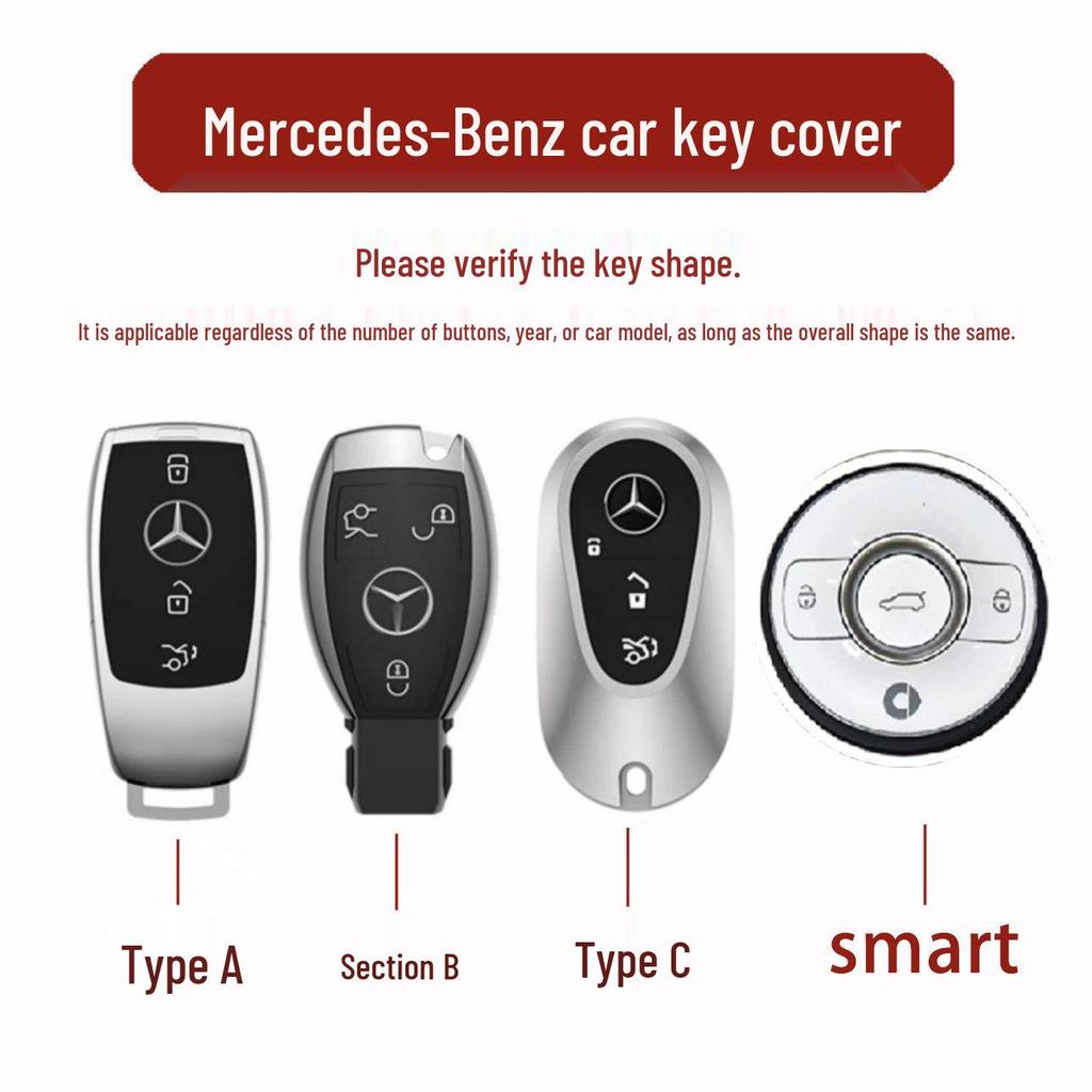 Mercedes-Benz Schlüsselabdeckung: Zinklegierung Silikon für A-Klasse, C-Klasse, E-Klasse