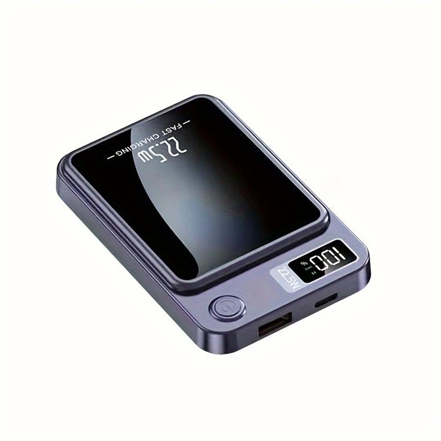 Magnetická bezdrátová powerbanka 10 000 mAh, podporuje rychlé nabíjení 22,5 W / PD 20 W, kompatibilní s telefony iPhone a Android