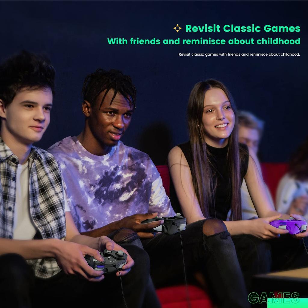 Arrocent GC Controller, Replacement for Gamecube Controller, Compatible with Wired USB Game Cube Controller/PC Windows 7 8 10 (Black)