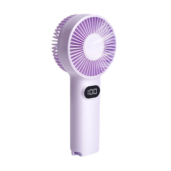 Small Handheld Fan 100 Speed Adjustable LCD Display USB Rechargeable Summer Cooling Fan Portable Travel Mini Personal Fan