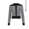 ELLASSAY Women's Striped Color-block Jacquard Knit Sweater