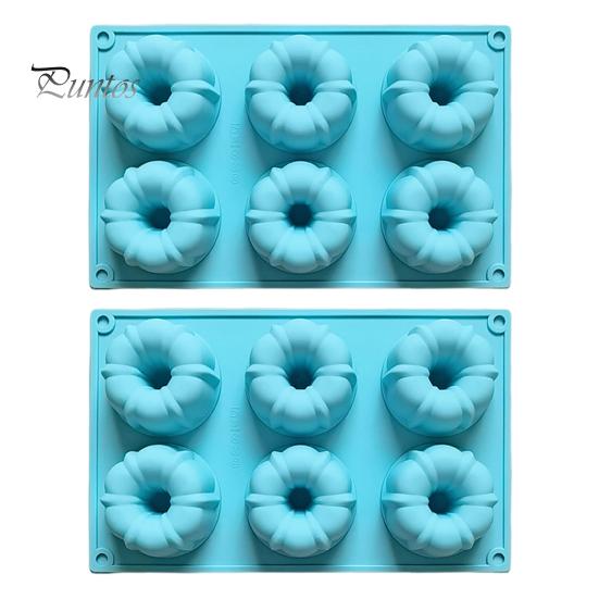 

2 шт., силиконовая форма для тыквы Саварин, 6 полостей, антипригарное пищевое качество, легко снимается, сделай сам, торт, пудинг, шоколадные конфеты, десерт, желе, мыло, форма для выпечки небесно-голубой