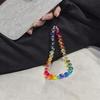 Rainbow Crystal Gradient Pvc Phone Lanyard With Plastic Buckle For Men And Women