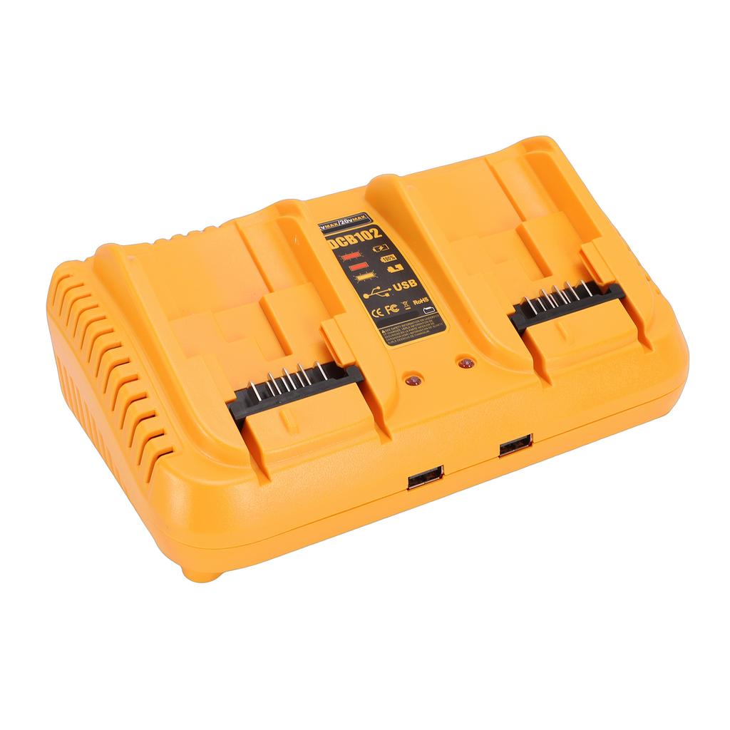 Power Tool Battery Charger Fit for DCB120 DCB127 DCB122 DCB124 DCB203 DCB204 DCB206 6A Battery 2 Port Charger Station