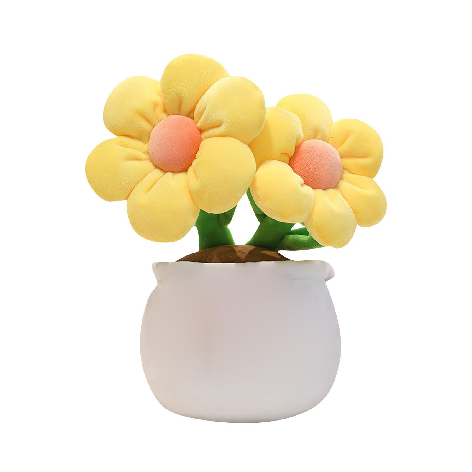 

Плюшевая кукла-вазона для посадки цветов, милый и идеальный подарок на день рождения для друзей и одноклассников, подарок на выпускной One Size жёлтый