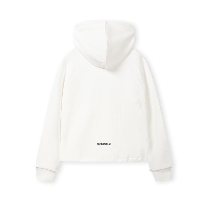 FILA Original Fashion Versatile Simple Knit Sweater Women tops Cloud-Mushroom-White F11W639510FWT