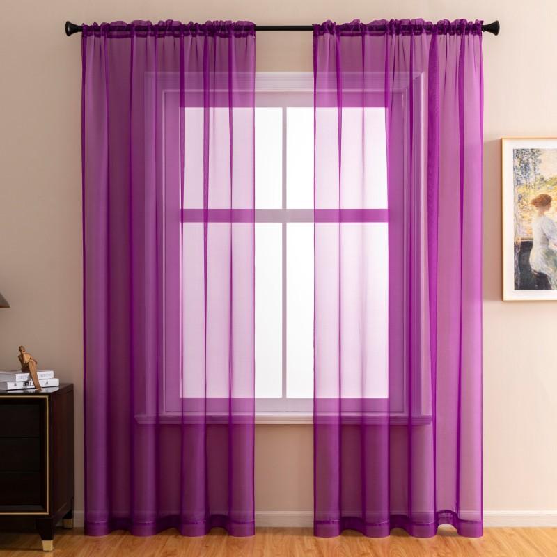 Colorful Semisheer Modern Privacy Romantic Curtains Light Filtering Window Scarf For Living Room Bedroom Study Room Decor