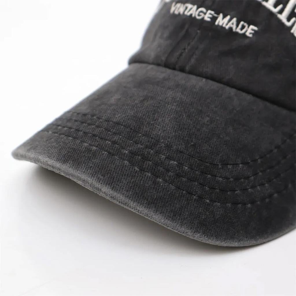 Bawełniana czapka z daszkiem dla mężczyzn i kobiet modny haftowany kapelusz bawełniany miękki top czapki Casual Retro czapki z daszkiem Unisex