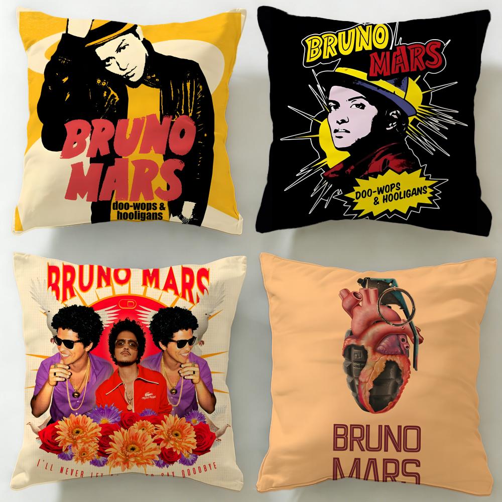 Popular Singer Bruno Mars Cushion Cover Soft & Easy-Wash Pillow Case – Versatile for Couch, Bed, Travel and Office