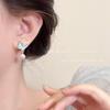 2025 Spring High-End Ice Blue Butterfly Pearl Earrings for Women