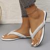 Été, Vacances, Dames, Tongs, Étincelantes, Strass, Plage, Pantoufles de mariage, Semelle épaisse, Talon compensé, Chaussures pour femmes