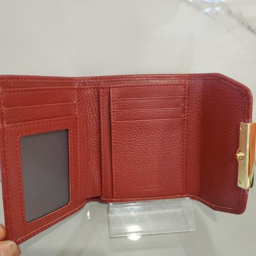 Moncross REAW19165 Portefeuille Demi en Cuir de Vachette à Motifs Cubiques pour Femme