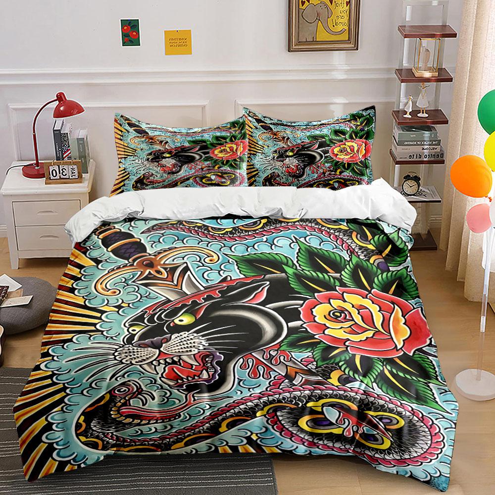 

Black panther, dagger, roses. Bedding sets Duvet cover sets Duvet covers Pillowcases(1 * Duvet Cover 2 * Pillowcases, without duvet insert) 135x200cm