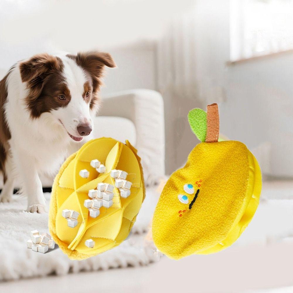 Verschleißfeste Versteck- und Suchspielzeuge für Haustiere, Mangoförmige Langsamfutterspielzeuge für Hunde, Gegen Langeweile