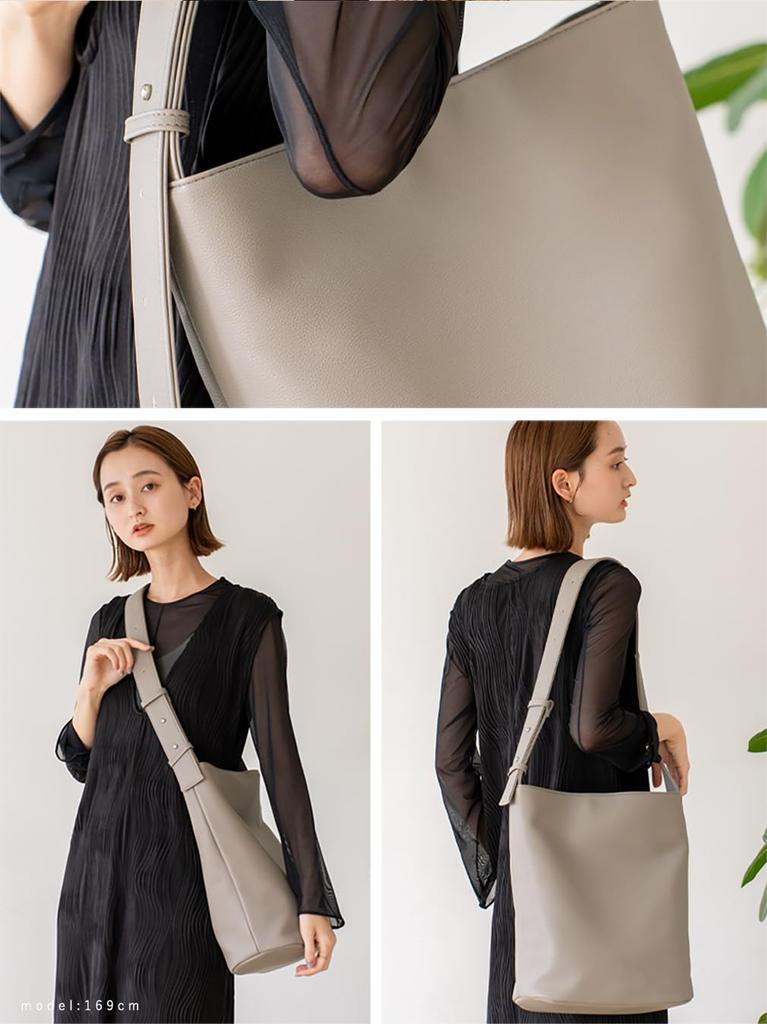 VITAFELICE Women's Belt Handle One-Shoulder Bag Inb-10086z (Light Gray)