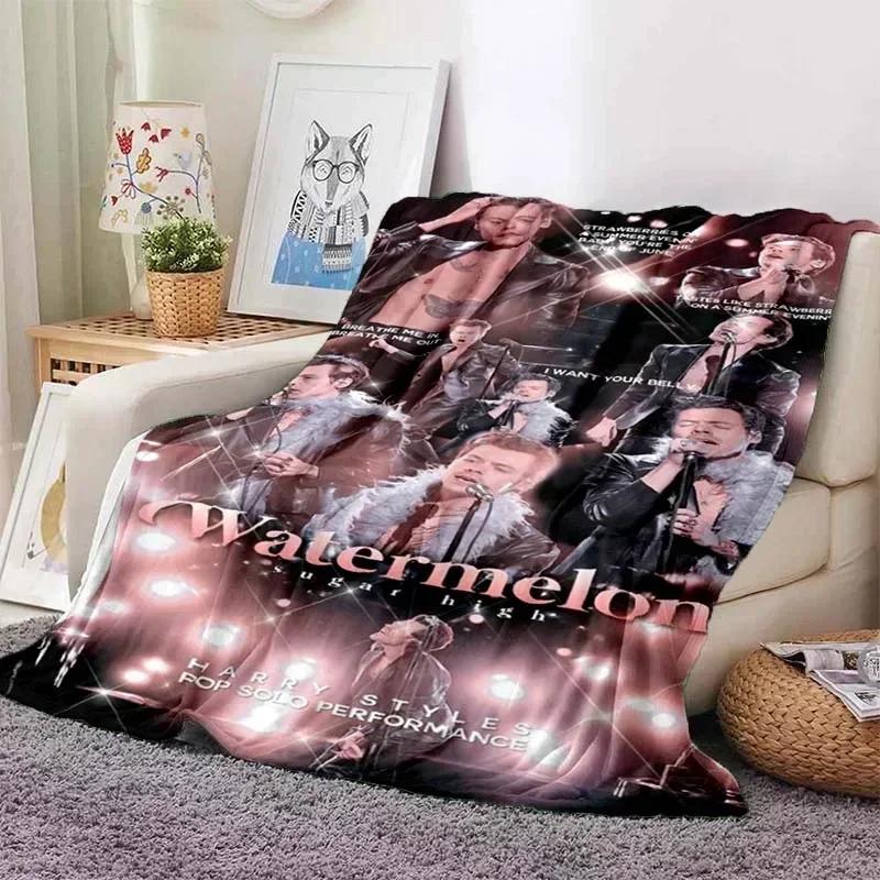 Harrystyles Flanella Morbida Coperta Calda Coperte Retrò per Letti Camera da Letto Soggiorno Coperta per Divano Coperta da Viaggio Picnic