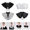 Sophisticated Sequins Quilted Cape False Collar Chinese Elegant Ruffled Lace Layering Shawl Clothing Accessory for Dress