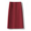 Women's High Waist A-Line Midi Skirt Non-Stretch Commuter Suit Skirt With Back Slit