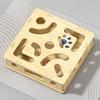 Cat Scratch Puzzle Box Interactive Enrichment Box Cat Nail File Self-Play Maze Box with Bell Balls Scratcher for Cats Hunting Mental Stimulation