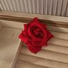 Fabric red rose atmosphere side hairpin Internet celebrity same photo ponytail duckbill clip small fresh and sweet hairpin
