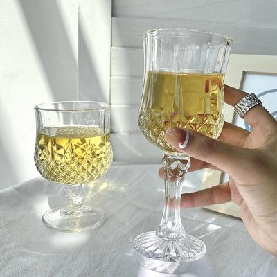 Luxury Glass Goblet Diamond Red Wine Cognac Cup Wine Glass Champagne Cup Transparent Sweet Wine Glasses High Foot Cocktail Cups