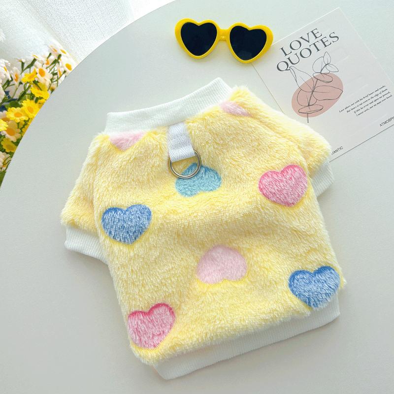 Super Soft Flannel Dog Clothes Autumn Winter Cat Warm Sweater Cute Plush Jacket for Chihuahua Yorkshire Bichon Pet Clothing