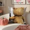 Movie TedTeddy Bear Cute Cushion Cover Pillowcase Short Plush Invisible zipper Room Sofa Cushion Cover