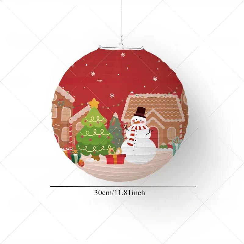 Christmas Paper Lanterns Creative New Year Christmas Party Decorations Handheld DIY Lanterns Suitable Home Festival Party Decor